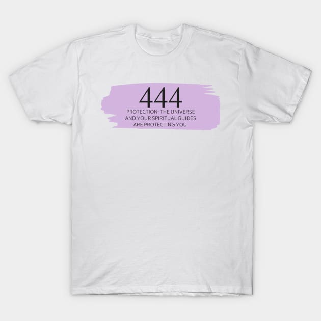 444 Angel Number purple T-Shirt by anrockhi